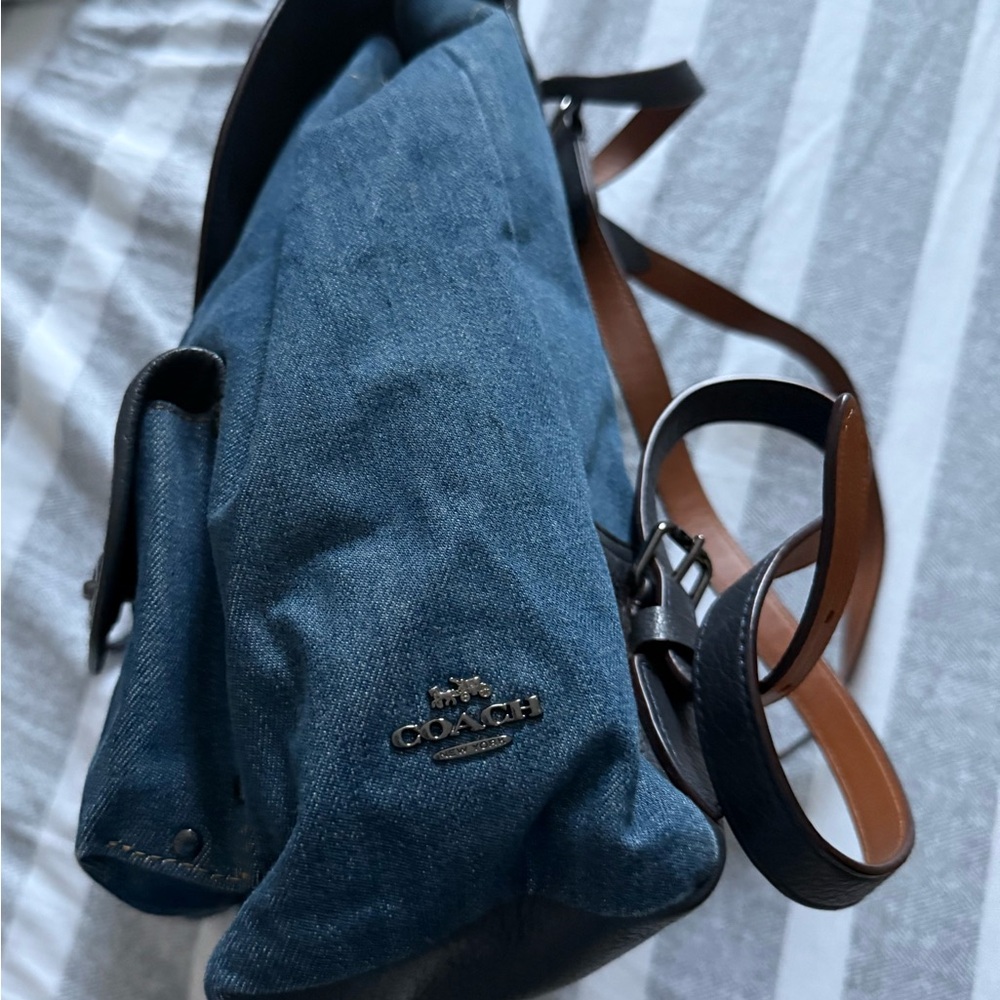 Coach Denim Backpack - Picture 6 of 12
